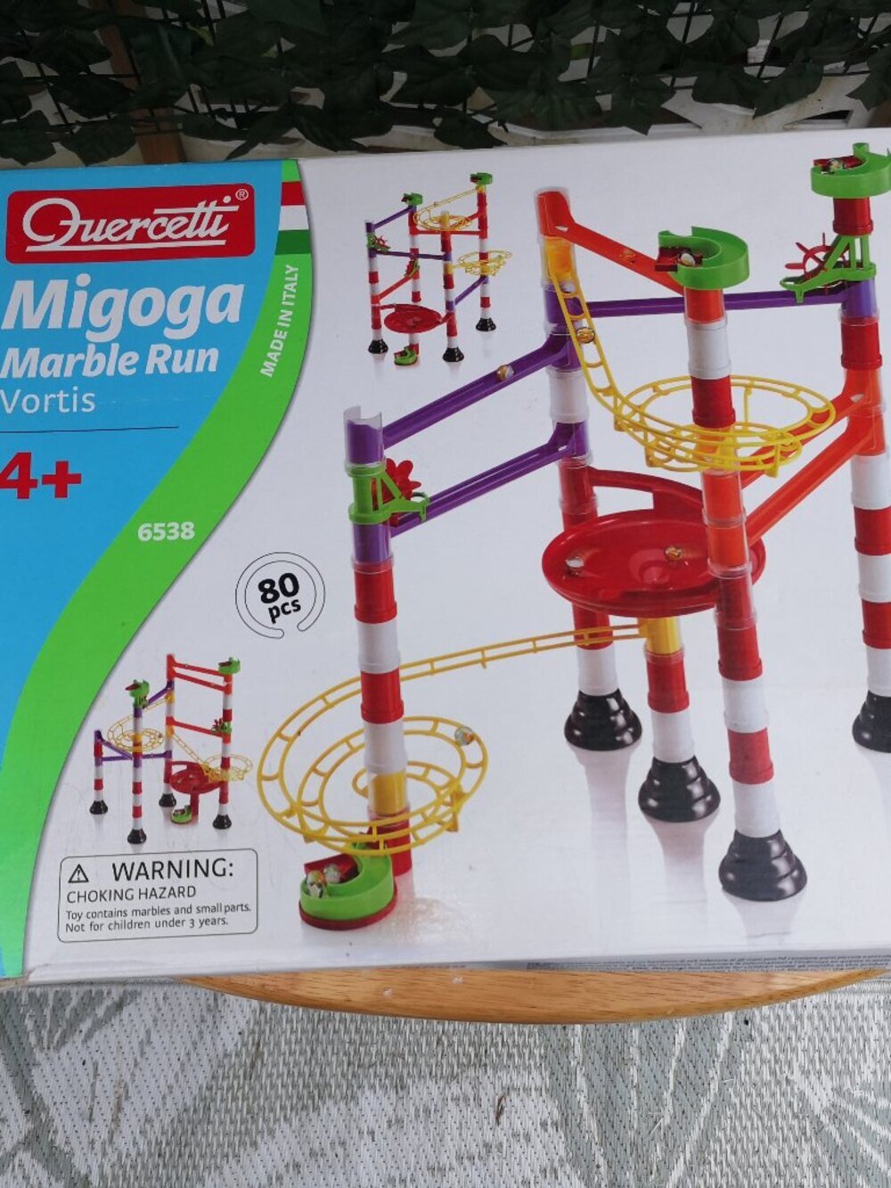Quercetti Migoga Marble Run Vortis Set Made in Italy 80 Pieces Ages 4+ Complete